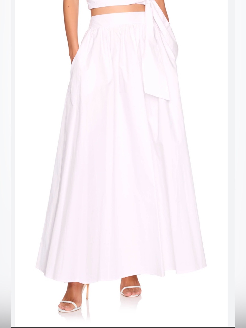 Susana Monaco White Full-Length Maxi Skirt